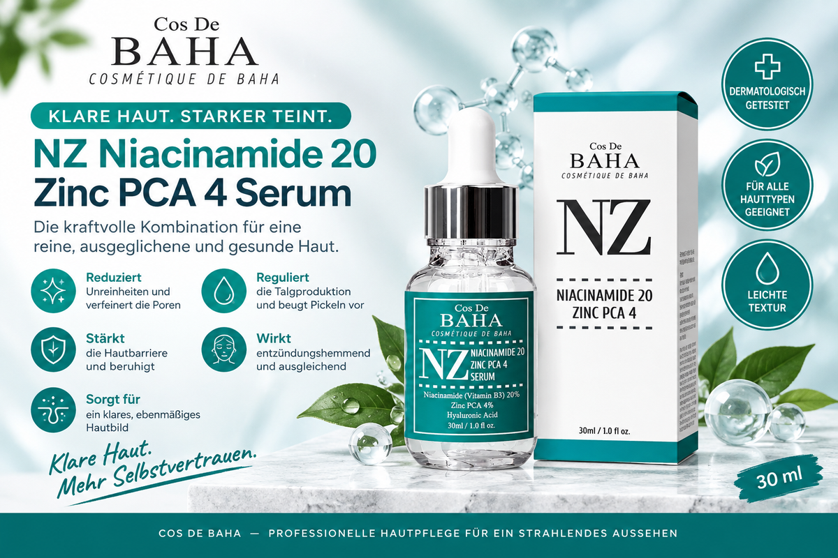 Cos De BAHA NZ Serum mit Niacinamid 20% und Zink 4%, 30 ml